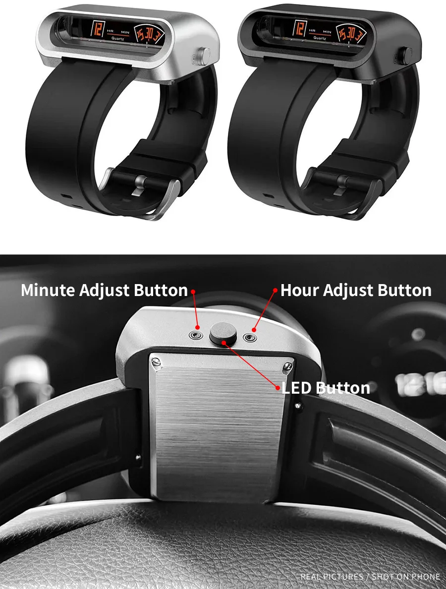 2025 Luxury 316L Stainless Steel Racing Driver Quartz Watch – Minimalist Futuristic Design for Car Enthusiasts