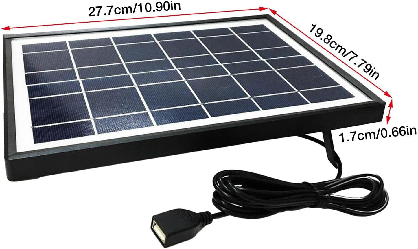 6W Portable Solar Panel - Flexible Solar Plate for Power Banks, Phones, Outdoor Tents, Roofs, and Balconies