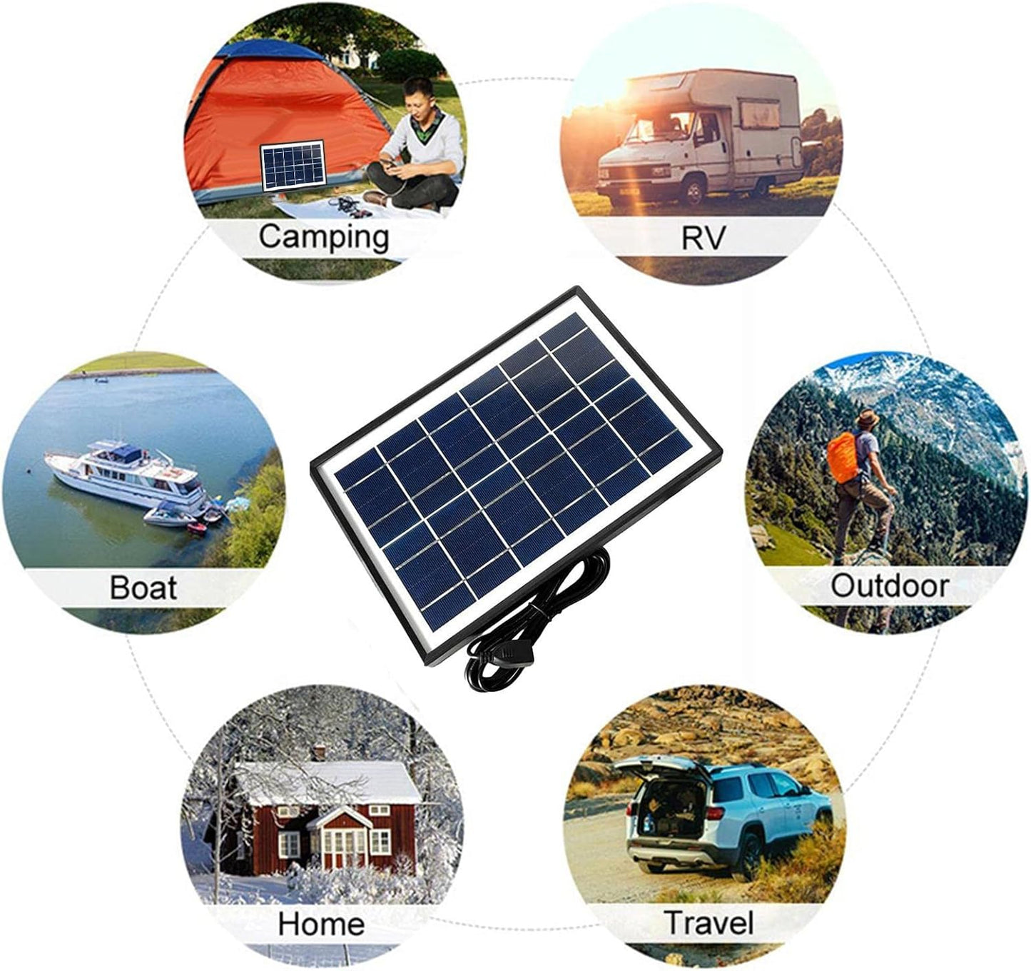 6W Portable Solar Panel - Flexible Solar Plate for Power Banks, Phones, Outdoor Tents, Roofs, and Balconies