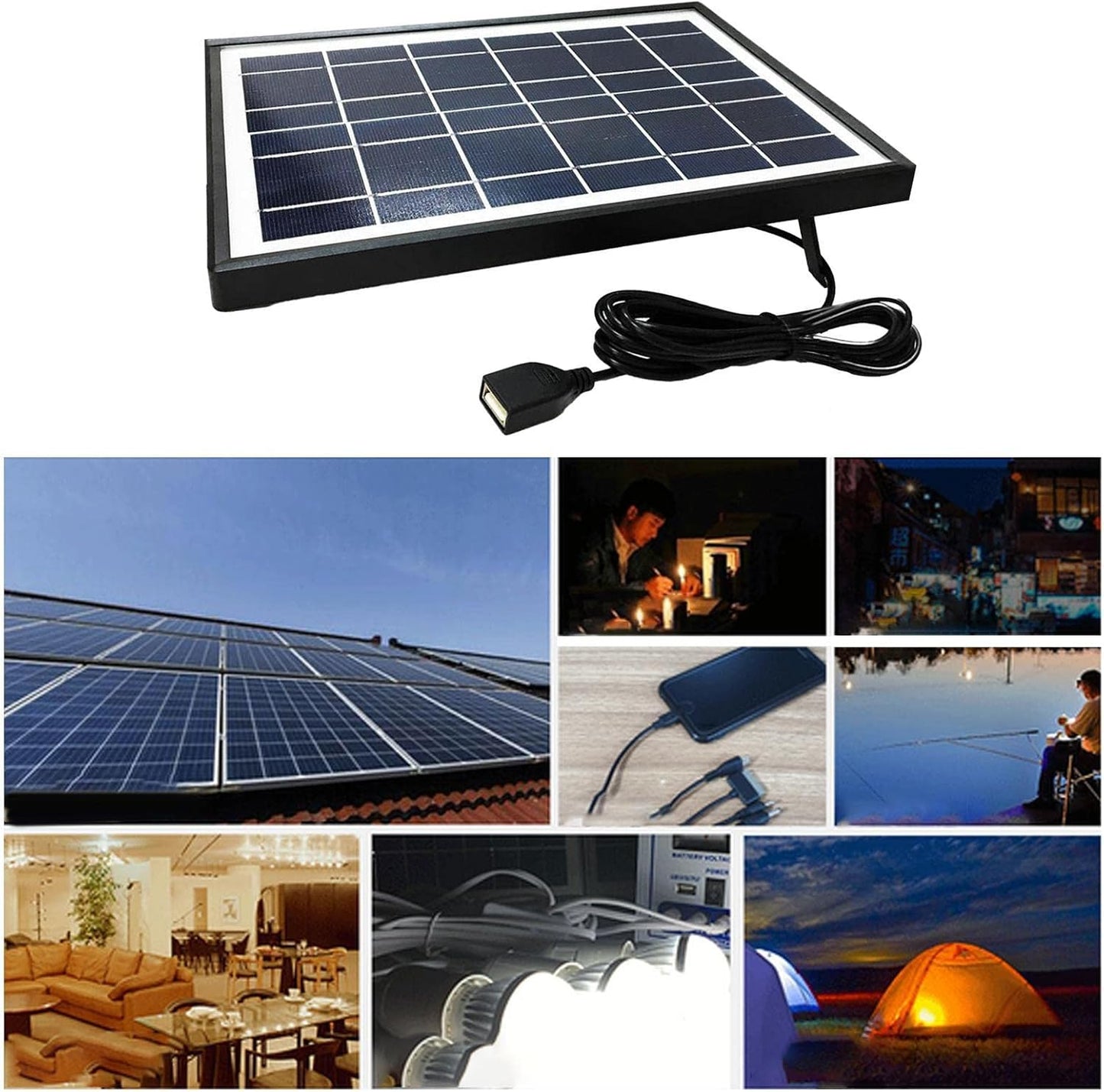 6W Portable Solar Panel - Flexible Solar Plate for Power Banks, Phones, Outdoor Tents, Roofs, and Balconies