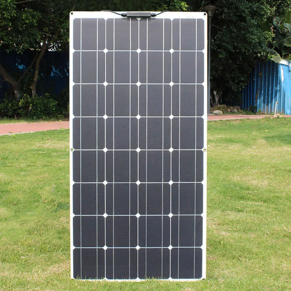 2024 12V Flexible Solar Panel Kit - 100W/200W Waterproof