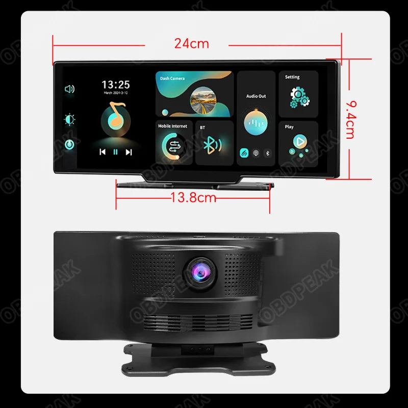 OBDPEAK™ - 2024 HD CAR DVR with GPS & Screen Link