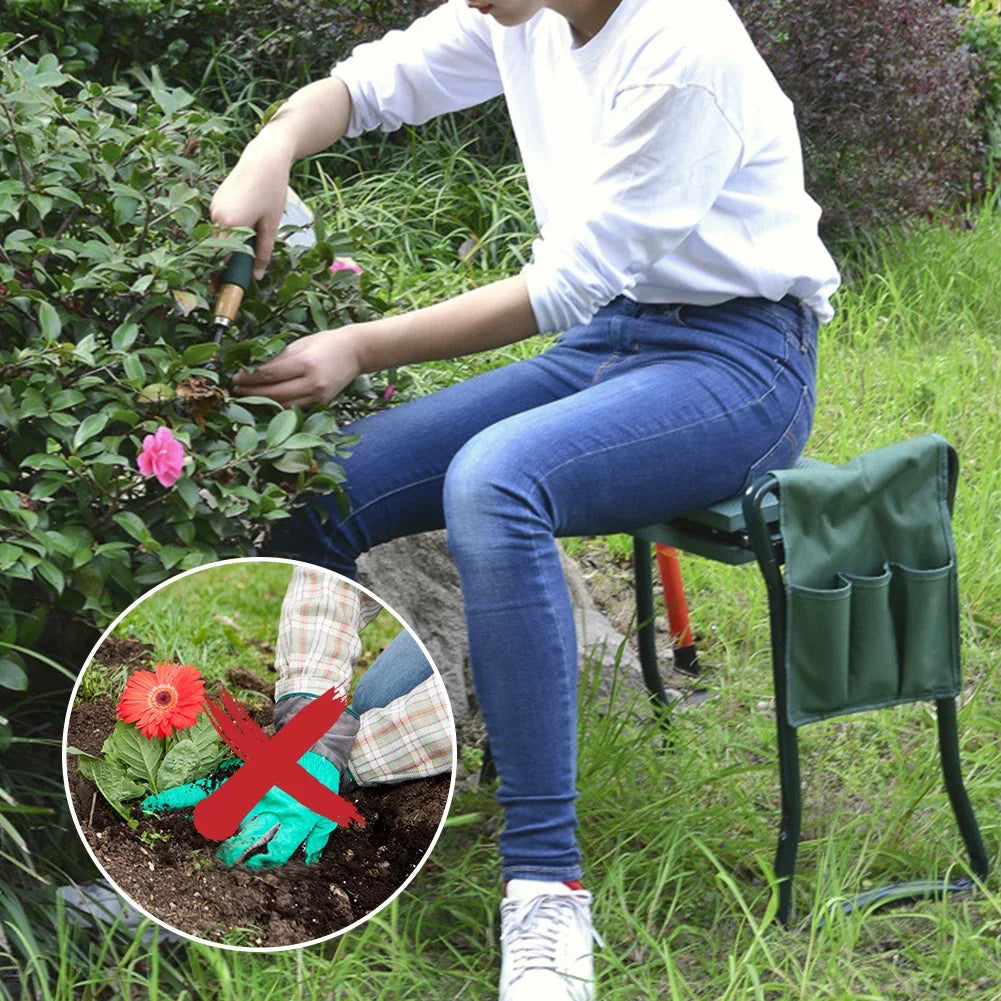 KneeCloud™ Pain Relief Gardening Stool + Storage Pouch