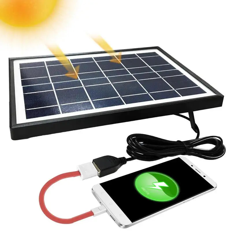 6W Portable Solar Panel - Flexible Solar Plate for Power Banks, Phones, Outdoor Tents, Roofs, and Balconies